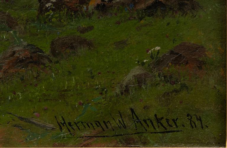 Herman Wedel-Anker, "Vid Mjöen, efter regn".