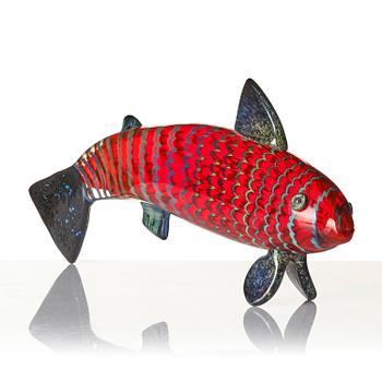 Oiva Toikka, a glass sculpture of a fish, Nuutajärvi, Notsjö, ed 135/150.