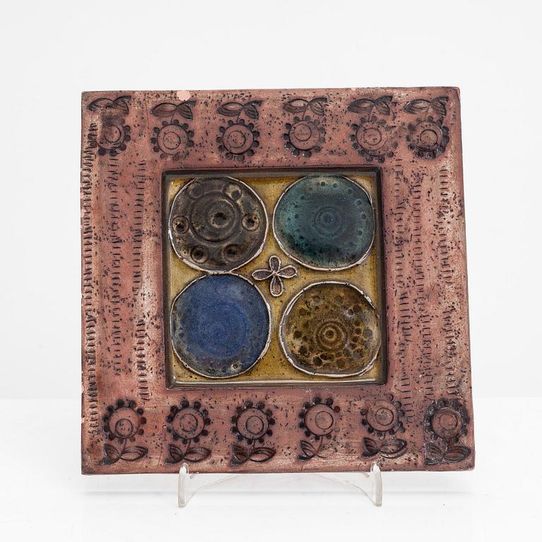 Rut Bryk, a stoneware relief signed BRYK p-3/III.
