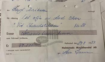 Axel Olson, "Vitt strandstilleben".