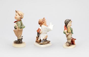 FIGURINER, 3 st, porslin, M J Hummel, Goebel.