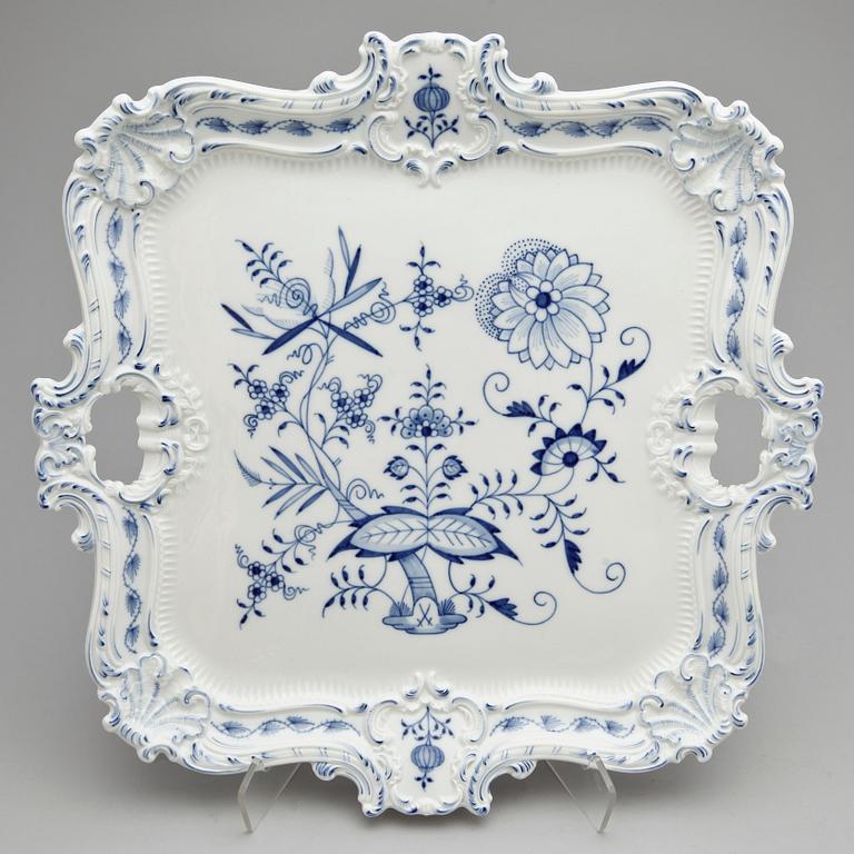 PARTI PORSLIN, 10 delar, 'Lökmönstret', Meissen, 1900-tal.