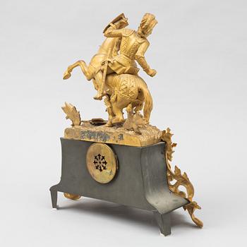 A mantel clock, late 19th Century.