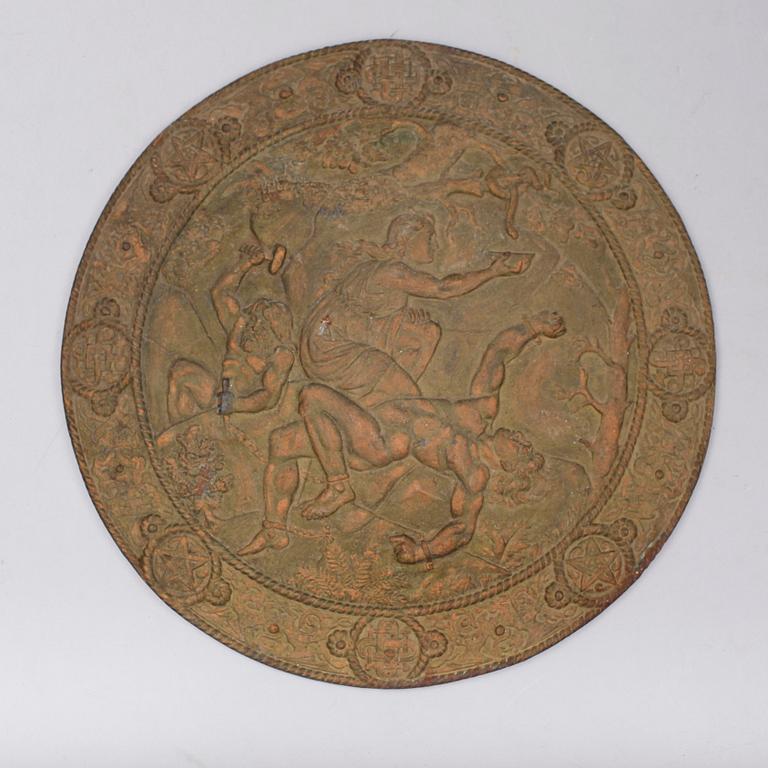 SKÖLD, gjutjärn, omkring år 1900.