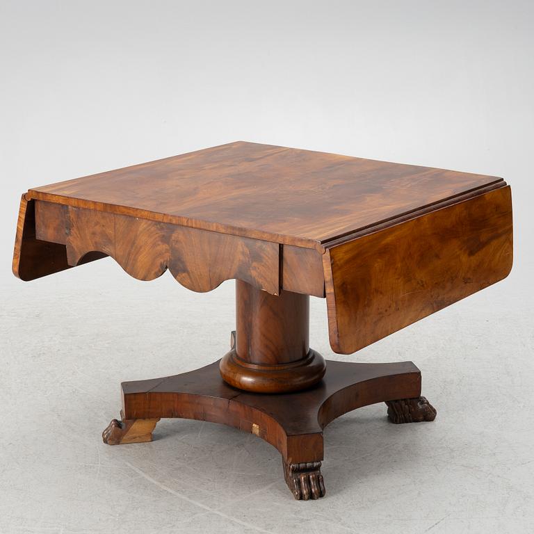 Sofa, 2 armchairs, 2 chairs, drop-leaf table Karl Johan, different models, 19th century.