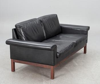 SOFFA, tvåsits, skinn, Asko, Finland, 1960-tal.