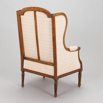Nojatuoli, Bergère, Louis XVI -tyyli, 1900-luvun alkupuoli.