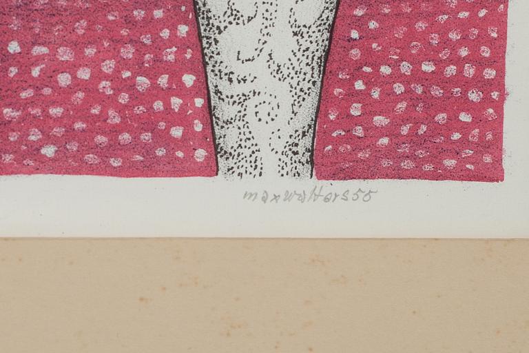 MAX WALTER SVANBERG, offsettryck, sign o daterad 55,  numr 27/200.