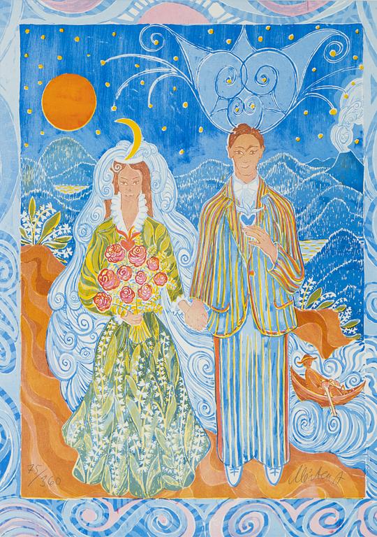 Mårten Andersson, lithograph in colours, 1990, signed 75/360.