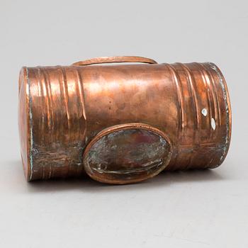 A miniature copper barrel, late 19th / early 20th century.