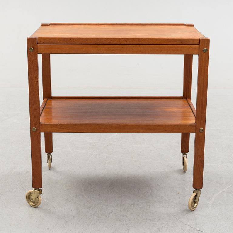 A swedish teak serving trolley, Erik Gustafsson, Brittatorp, mid 20th century.