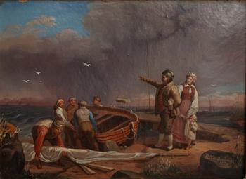 BENGT NORDENBERG, olja på pannå, sign o dat 1850.