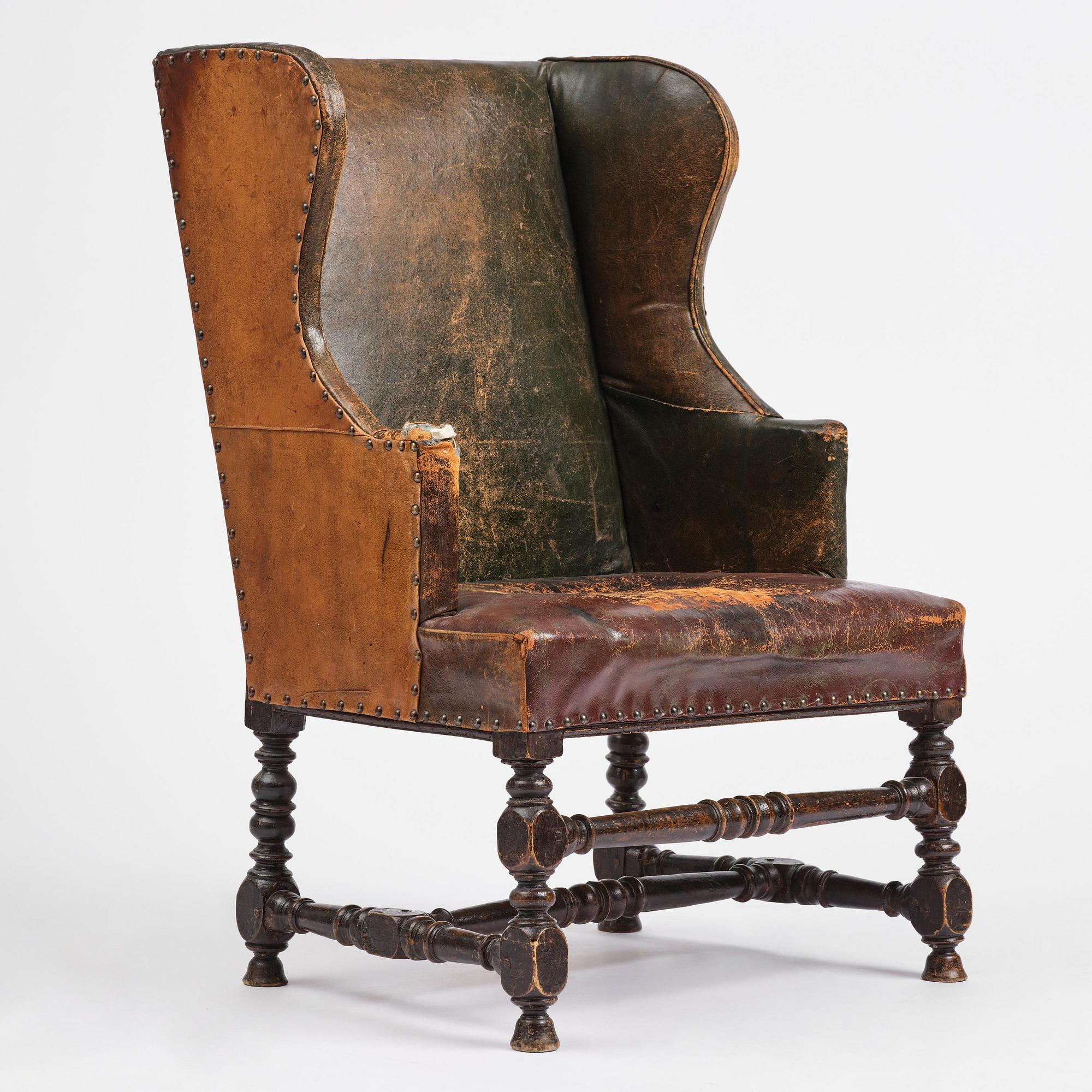 A Swedish baroque armchair, circa 1700.