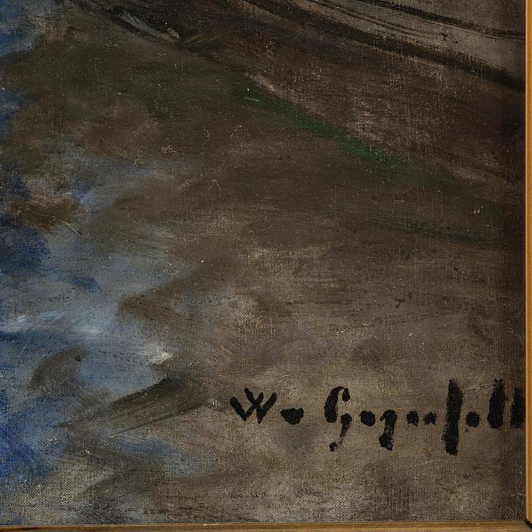 Wilhelm von Gegerfelt, Evening canal scene, Venice.