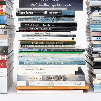 Lars Lerin, a collection of 76 books, of which four with signature and dedication from the author.