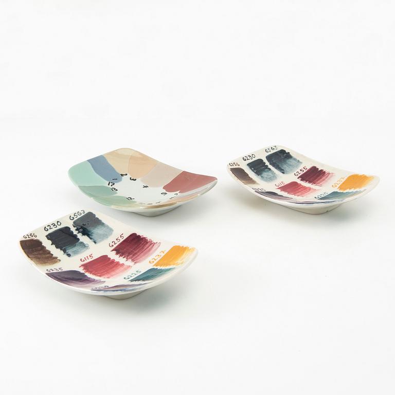 Anita Nylund, bowl 3 pcs. with colour samples.