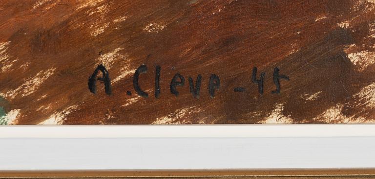 Agnes Cleve, oil on panel, signed and dated -45.