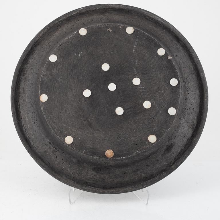 Anja Notini, an earthenware dish, own workshop, Saltsjö-Boo.