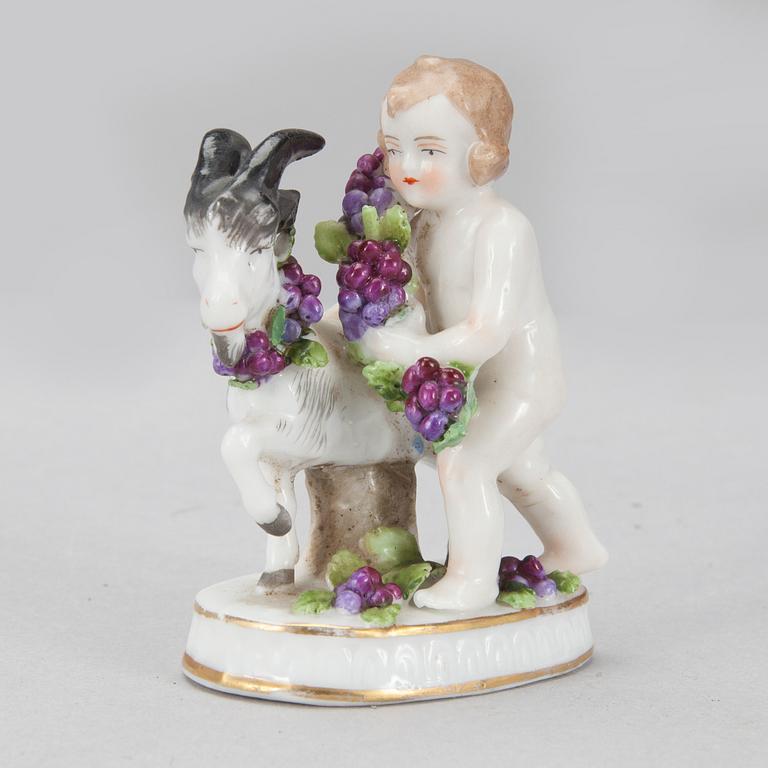FIGURINER, 2 st, porslin, Mellaneuropa, troligen ca 1900.
