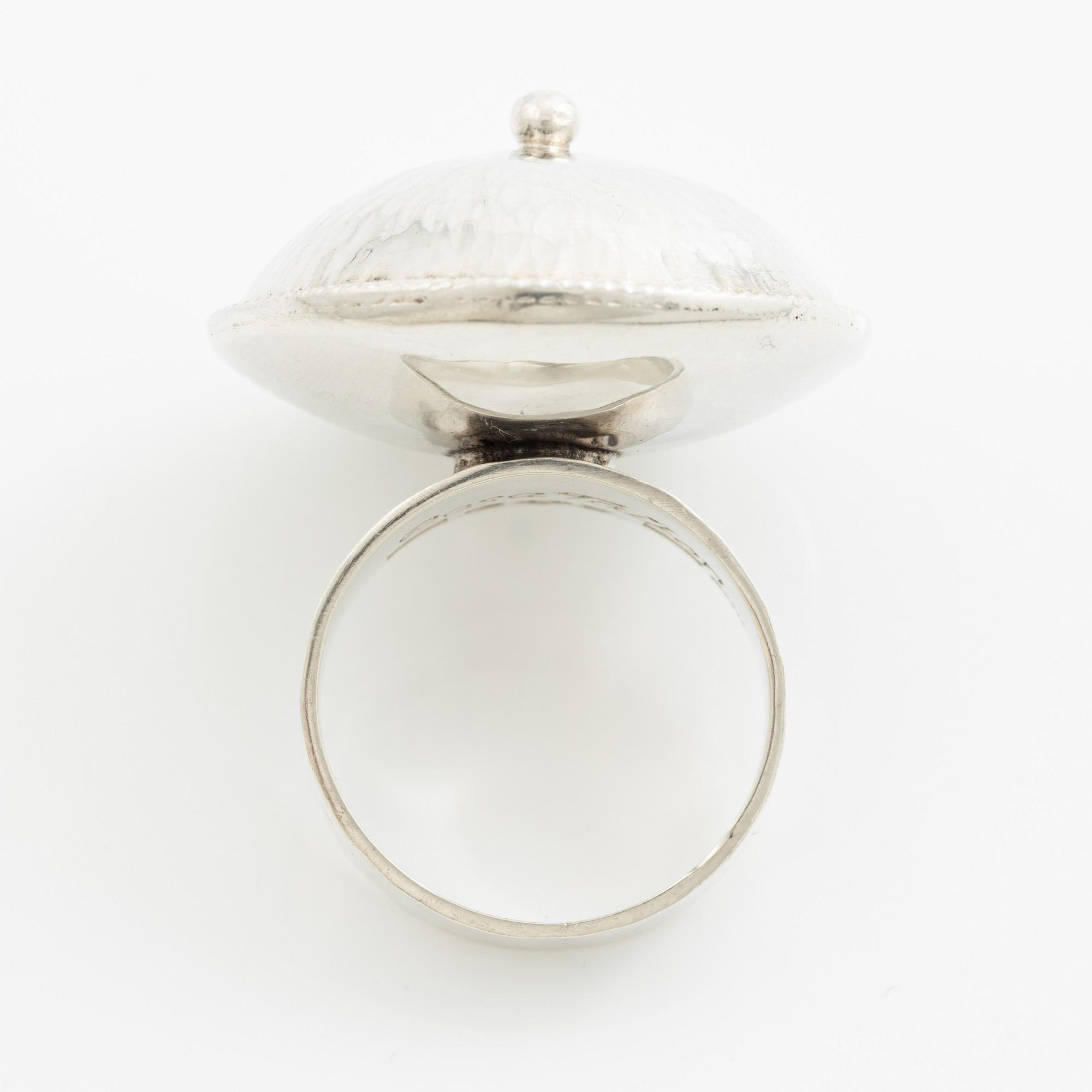 Rosa Taikon, a ring, sterling silver, Stockholm 1987.