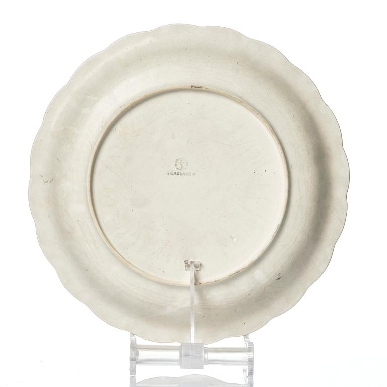 Wilhelm Kåge, 15 pieces of "Carrara" and "Gold Carrara" stoneware dishes, Gustavsberg, Sweden, 1930s/40s.
