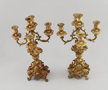 BORDSGARNITYR, 3 delar, nyrokoko, 1800-talets andra hälft.