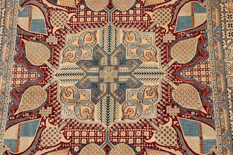 A rug, Old Nain, part silk, ca 257 x 165 cm.