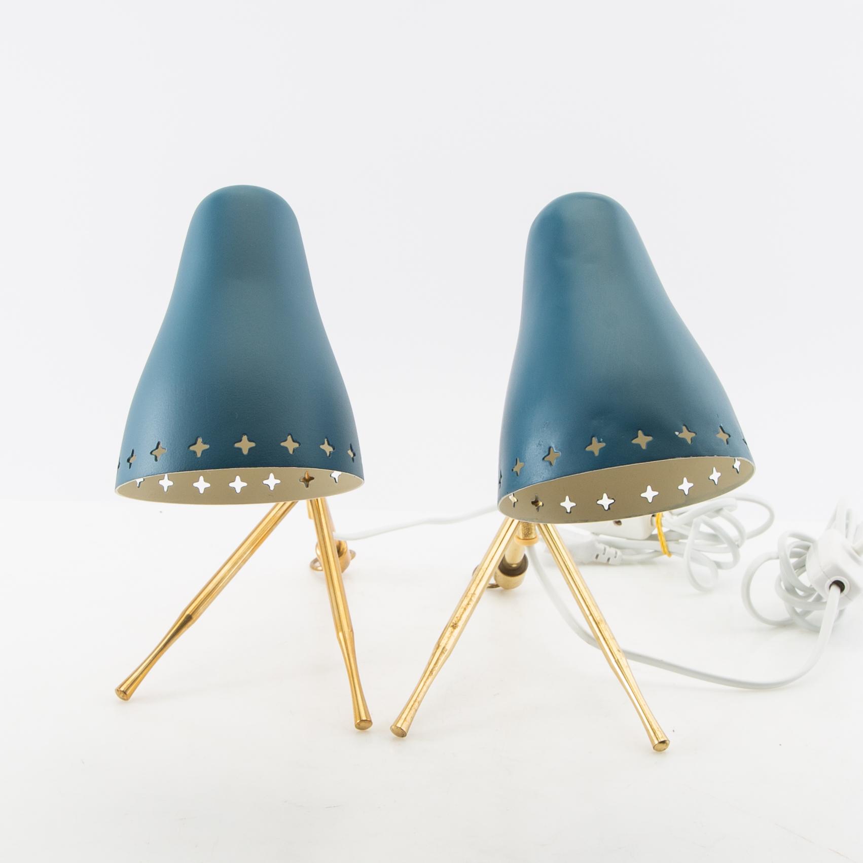 Boris Lacriox, table lamps, a pair, Falkenbergs Belysning, mid-20th century.