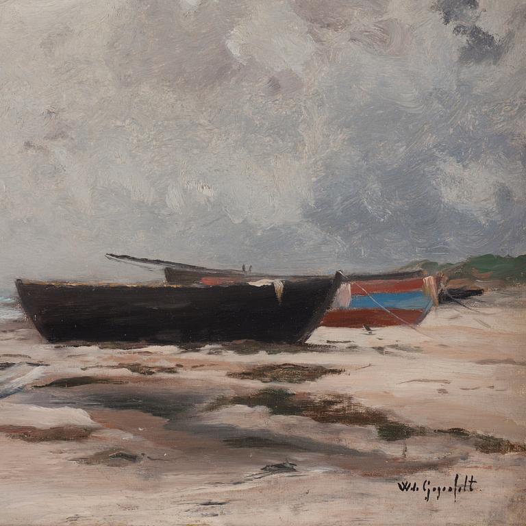 Wilhelm von Gegerfelt, Boats on the beach - Skagen.