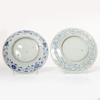 Two large Japanese dishes, Meiji period (1868-1912) and early 20th century.