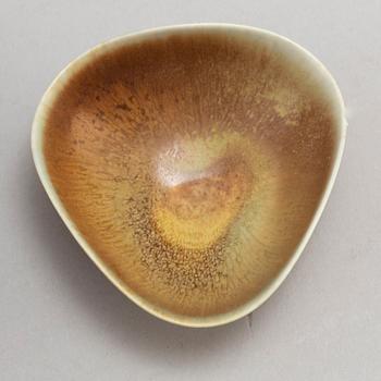 BERNDT FRIBERG, vaser 2 st och miniatyrskål, stengods, Gustavsbergs studio.