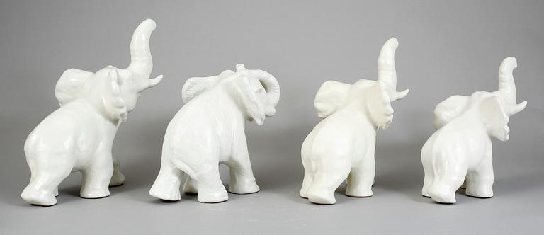 FIGURINER, 9 st, lergods, Vicke Lindstrand, Upsala-Ekeby.