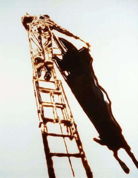 Vik Muniz, "Shadow Painter (Pictures of Chocolate)", 1998.