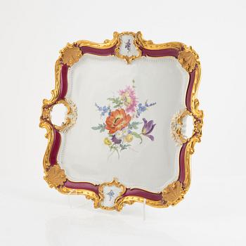 Meissen, Tray, porcelain, Rococo style, Germany, 1934-1945.