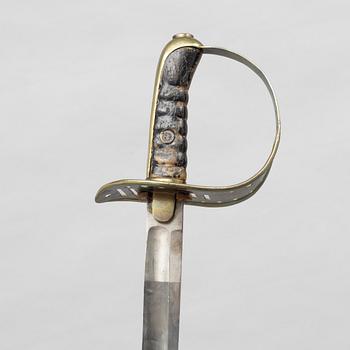 Sabre, Swedish, for the cavalry 1867-93 with scabbard.