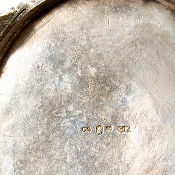 A Swedish 19th century silver coffee pot marks of G Folcker Stockholm 1833, total weight 782 gr.