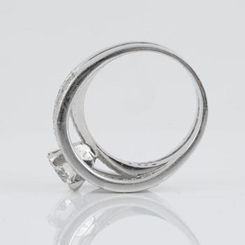RING med briljantslipad diamant, circa 1.33 ct, kvalitet ca G/VVS.