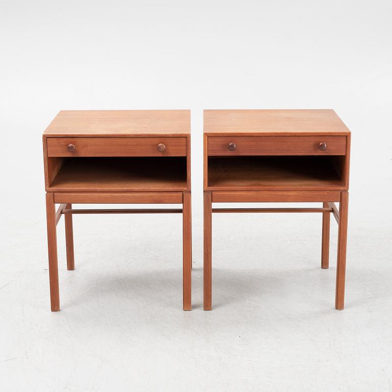 Sven Engström & Gunnar Myrstrand, a pair of 'Casino' teak bedside tables, Tingströms, Bra Bohag, 1960's.