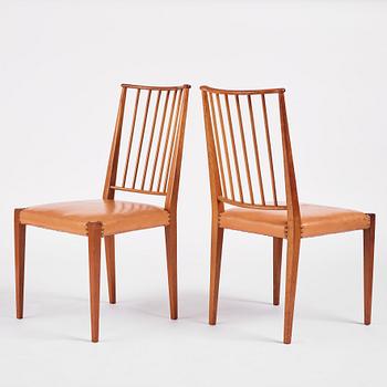 Josef Frank, a set of eight chairs model "970", Firma Svenskt Tenn, Sweden mid-20th century.