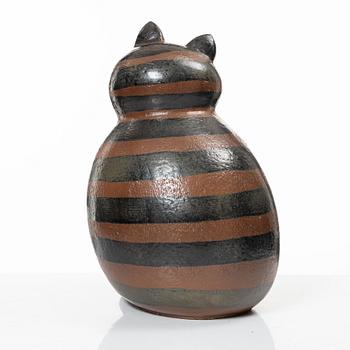 Lisa Larson, a 'Maxikatt' stoneware sculpture, from the series 'Stora Zoo', Gustavsberg.