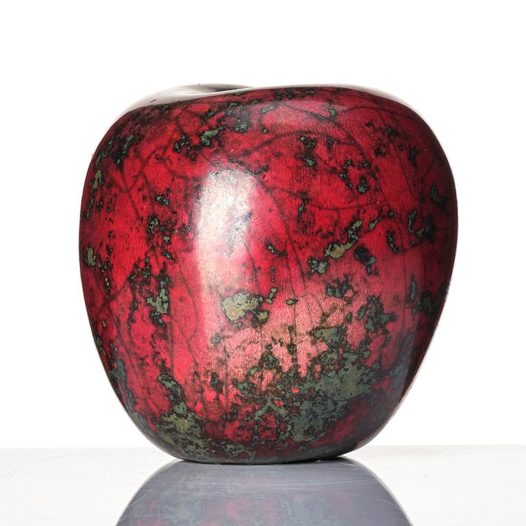 Hans Hedberg, a faience sculpture of an apple, Biot, France.