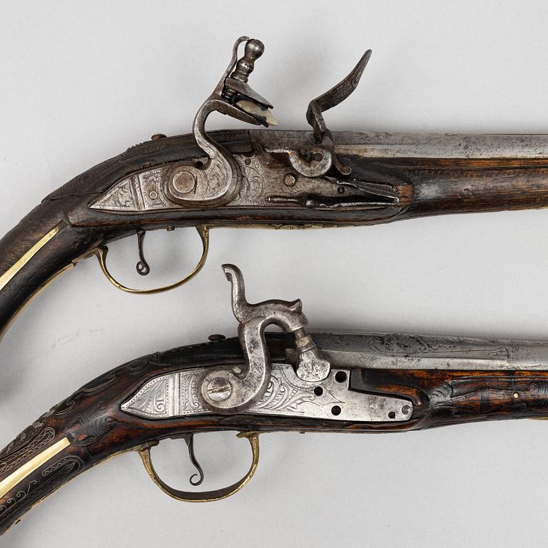 Two pistols for the oriental market, 18th/19th century.