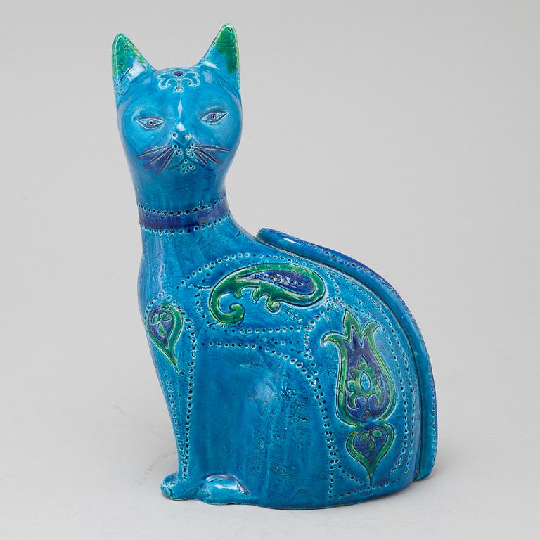 A ceramic Cat from the Rimini blu series by Bitossi, Italy 1960s.