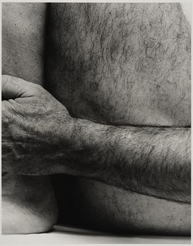 John Coplans, "Lying Figure, four panels", 1990.