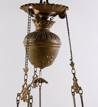 TAKFOTOGENLAMPA, glas och metall. 1800/1900-tal.