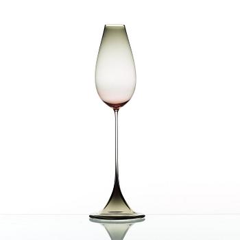 Nils Landberg, a 'Tulip' glass goblet, Orrefors.