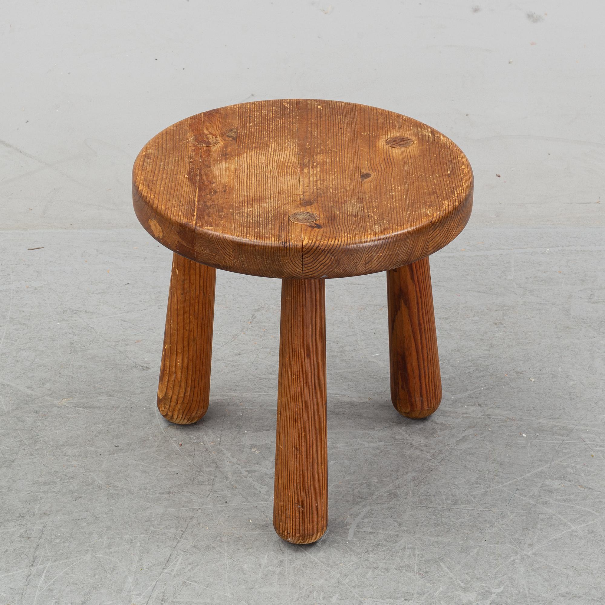 Axel Einar Hjorth, a stained pine "Utö" stool, for Nordiska Kompaniet Sweden.