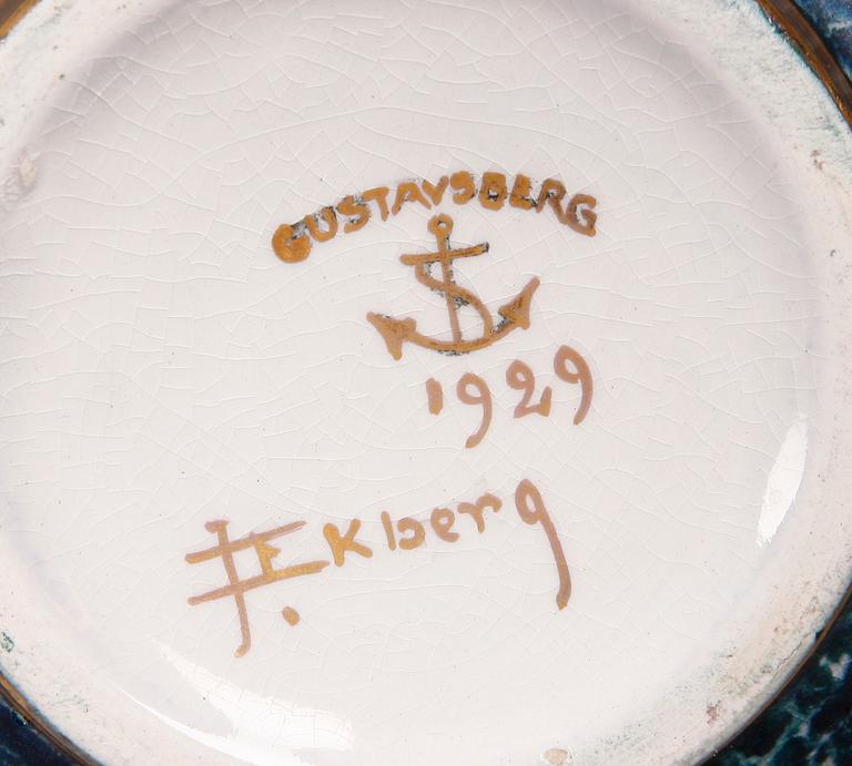 SKÅLAR, flintgods, 2 st, Josef Ekberg, Gustavsberg.