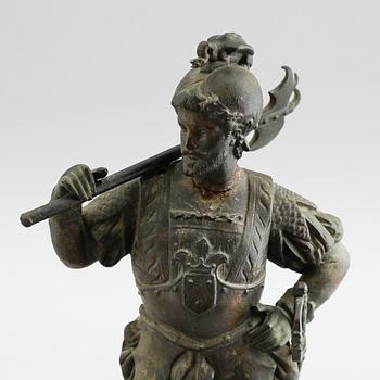 SKULPTURER, 1 par, gjutgods, 1800-talets andra hälft.