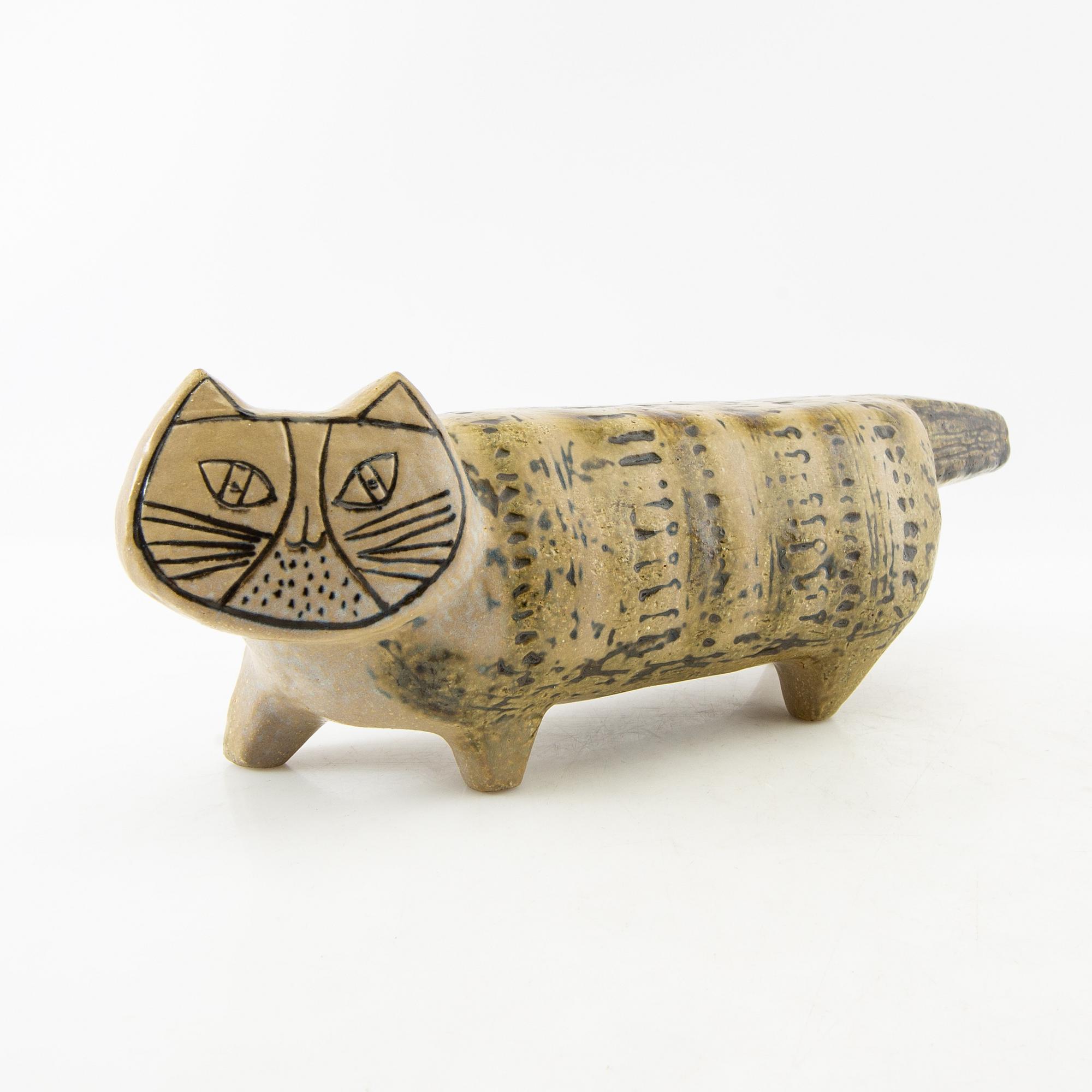 Lisa Larson, figurine of a cat from the series "Stora zoo" Gustavsberg.